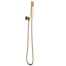 CASCADA B65 гарнітур душовий, лійка стік латунь, 1 режим, стінове підключення з тримачем, шланг PVC 150см, cepillado bronce, VOLLE (1586.170121)