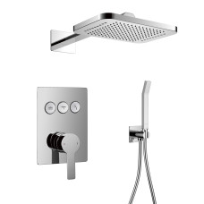 IMPRESE SMART CLICK система душова прихованого монтажу, змішувач 3 функції, форма Q (ZMK101901101(NO:1-2)+ZMK101901101(NO:2-2)+ZMK101901202+ZMK101901221), хро, (ZMK101901246)