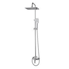 MODUS система душова (змішувач для душа, душ 290*190 мм ABS, лійка 110*80 мм 3 режими, штанга 140 см, шланг 1500 мм SS), хром, IMPRESE (f03008201SS)