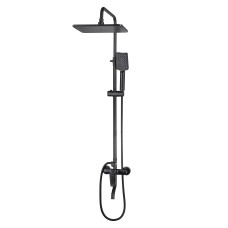 Душова система IMPRESE MODUS (змішувач для ванни, верхній душ 290*190мм, ручний душ 110*80мм, штанга, шланг), чорний матовий (f03008210SB) (f03008210SB)