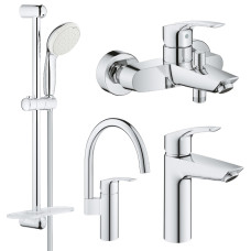 Grohe EUROSMART NEW набір змішувачей для ванни+кухня (23324003+33300003+27926001+33202003), (UA123248МK)