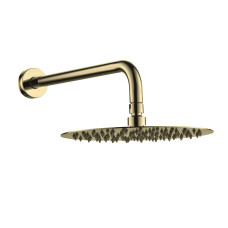 CASCADA R100 душ верхній, Ø300 мм, кронштейн, SS, cepillado oro, VOLLE (1586.180215)