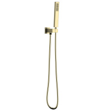 CASCADA B65 гарнітур душовий, лійка стік латунь, 1 режим, стінове підключення з тримачем, шланг PVC 150 см, cepillado oro, VOLLE (1586.170115)