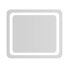 LUNA TANGA дзеркало підвісне прямокутне 80*70см, з підсвічуванням по контуру, з кнопковим вимикачем, VOLLE (1648.52118700)