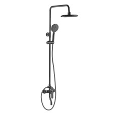 MODUS B система душова (змішувач для душа з виливом, душ d220 мм ABS, лійка 120 мм 3 режими, штанга 140 см, шланг 1500 мм PVC), чорний матовий, IMPRESE (t030B08210SR)