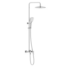KUCERA система душова (змішувач для ванни, душ 220*220 мм ABS, лійка 3 режими, шланг 1700 мм PVC), хром, IMPRESE (t030B03401SR)