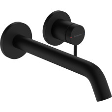 TECTURIS S змішувач для умивальника, одноважільний, настінний, СМ, колір чорний матовий, HANSGROHE (73351670)