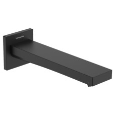 TECTURIS E излив на ванну, выступ 210мм, настенный монтаж, цвет черный матовый, HANSGROHE (73410670)