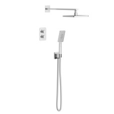 BILOVEC система душова прихованого монтажу (термостат 2 функції, душ 260*188 мм ABS, лійка 3 режими, шланг 1500 мм PVC), хром, IMPRESE (t04800901SQС)