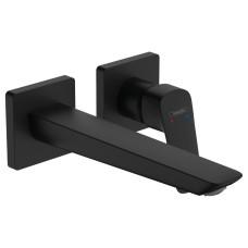 LOGIS смеситель для умывальника, однорычажный, настенный, СМ, цвет черный матовый, HANSGROHE (71256670)