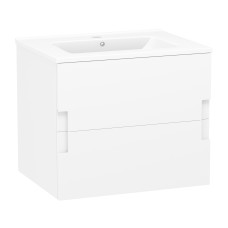 KARLOV комплект мебели 60см, белый тумба подвесная 2 ящика + умывальник мебельный арт i11042A, IMPRESE (u08507603FH)