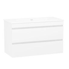 VACLAV комплект мебели 100см белый: тумба подвесная, 2 ящика + умывальник мебельный арт с061010310, IMPRESE (u08506403FL)