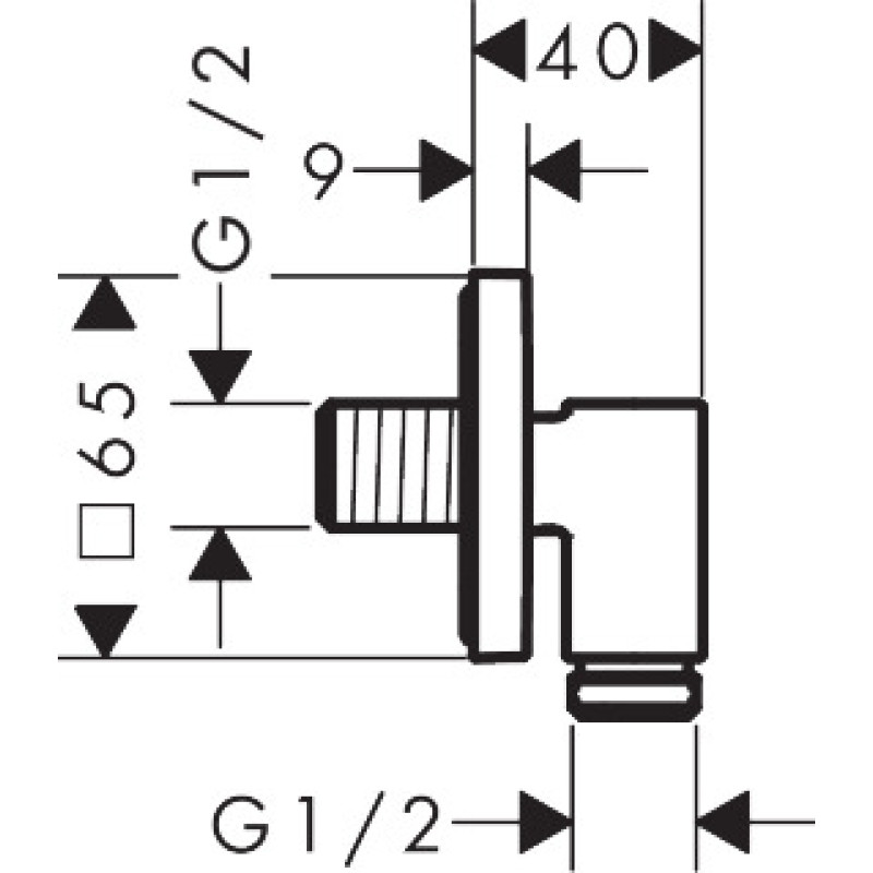 FIXFIT FINE E шлангове з`єднання, хром, HANSGROHE (28883000)
