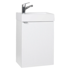 Тумба AQUARODOS Fabio (білий мат) 40 см з умивальником "Mini" консольна, ручка хром (30965)