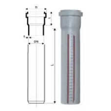 Труба каналізаційна, d=110 мм, l=250 мм (120263950)