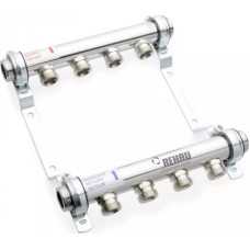 Колектор розподільчий HLV 8 для систем опалення (стальний), 8 конт. 3/4", компл.з 2 шар.кранами 1" (110212001)