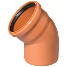 Коліно ПВХ, кут=30 град., D=160 мм (шт.) (222210-03)