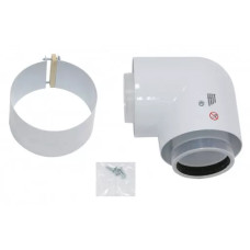 Відвід  концентричної труби 87° 80/125  РР  (конд.) (303210)