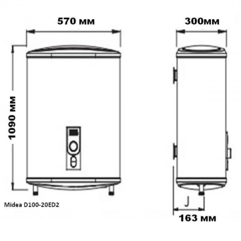 MIDEA Водонагрівач (бойлер) електричний 100 л. D100-20ED2(D)