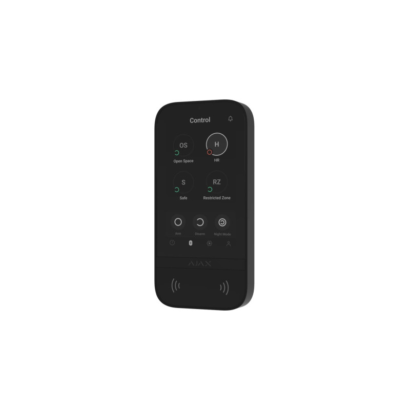 Ajax Клавіатура з сенсорним дисплеєм KeyPad TouchScreen, jeweller, бездротовий, чорний (000034513)