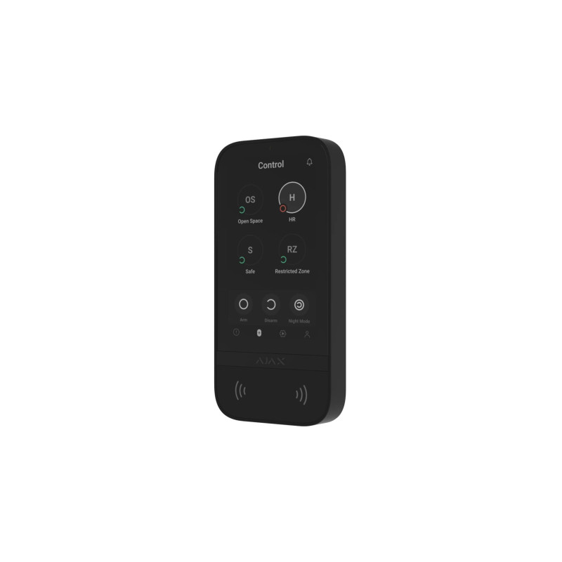 Ajax Клавіатура з сенсорним дисплеєм KeyPad TouchScreen, jeweller, бездротовий, чорний (000034513)
