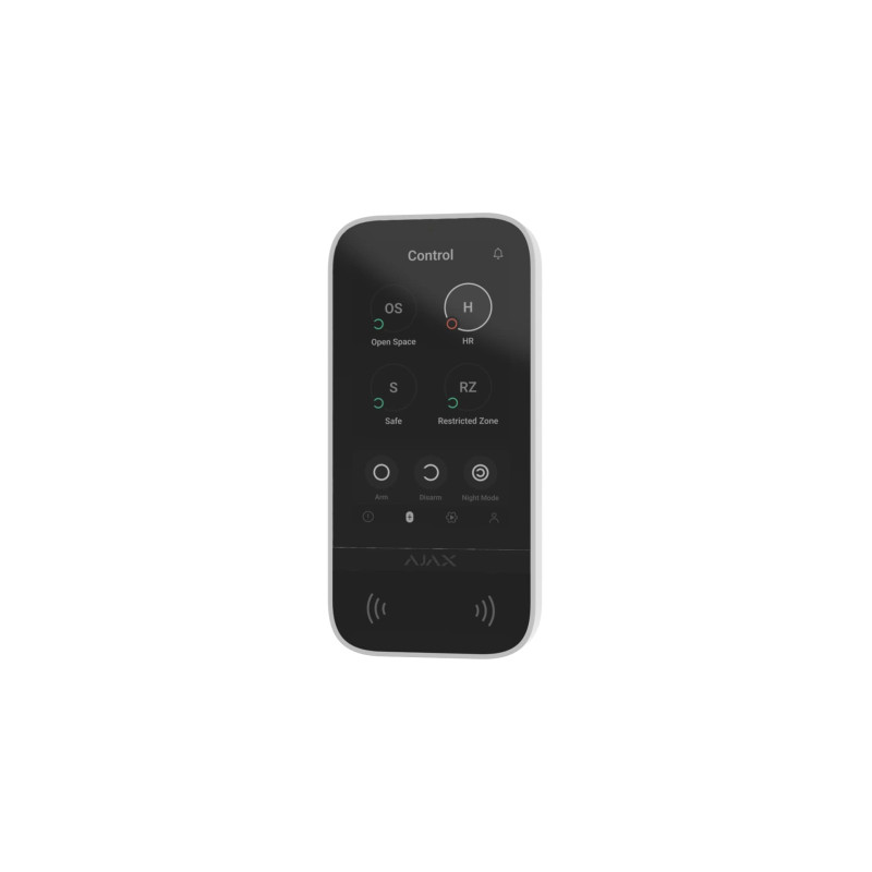 Ajax Клавіатура з сенсорним дисплеєм KeyPad TouchScreen, jeweller, бездротовий, білий (000034514)