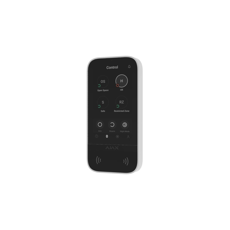 Ajax Клавіатура з сенсорним дисплеєм KeyPad TouchScreen, jeweller, бездротовий, білий (000034514)