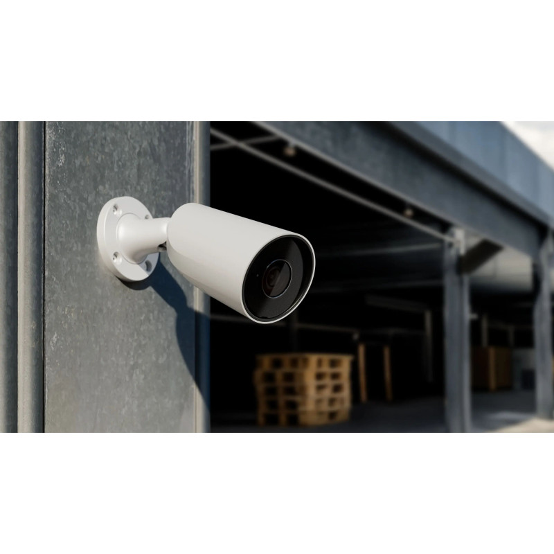 Ajax IP-Камера проводная BulletCam, 8мп, 4мм, Poe, True WDR, IP 65, ИК 35м, аудио, угол обзора 75°до 85°, уличная, белая (000039301)