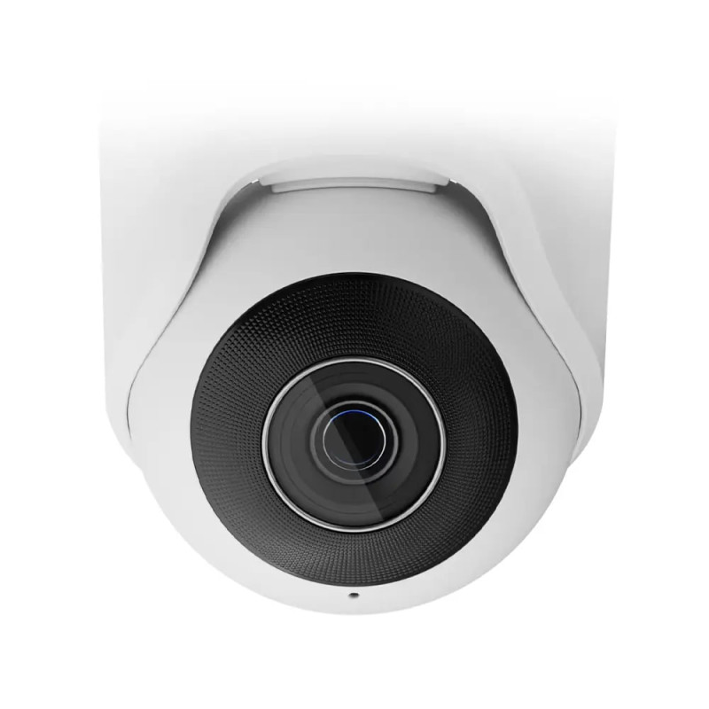 Ajax IP-Камера дротова TurretCam, 5мп, 4мм, Poe, True WDR, IP 65, ІЧ 35м, аудіо, кут огляду 75°до 85°, купольна, біла (000039308)