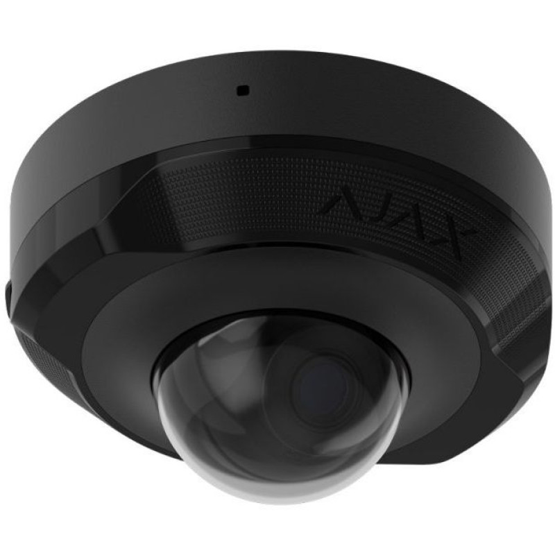 Ajax IP-Камера дротова DomeCam Mini, 5мп, 4мм, Poe, True WDR, IP 65, ІЧ 30м, аудіо, кут огляду 75°до 85°, міні купольна, чорна (000039322)