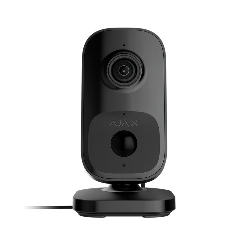 Ajax Камера відеоспостереження IndoorCam, внутрішня, 4мп, 110° вертикальний 60° горизонтальний, іч 8м, штучний інтелект, wi-fi, чорна (000053543)