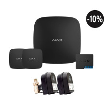 Neptun Ajax Hub 2 + LeaksProtect (2 ед.) + WallSwitch + кран с электроприводом Honeywell 220 DUO Ду32 (006444)