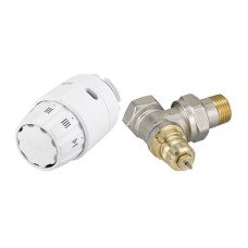 Danfoss Комплект термост. клапан Ду15 і термогол. RAS-C2, кутовий (013G5143)
