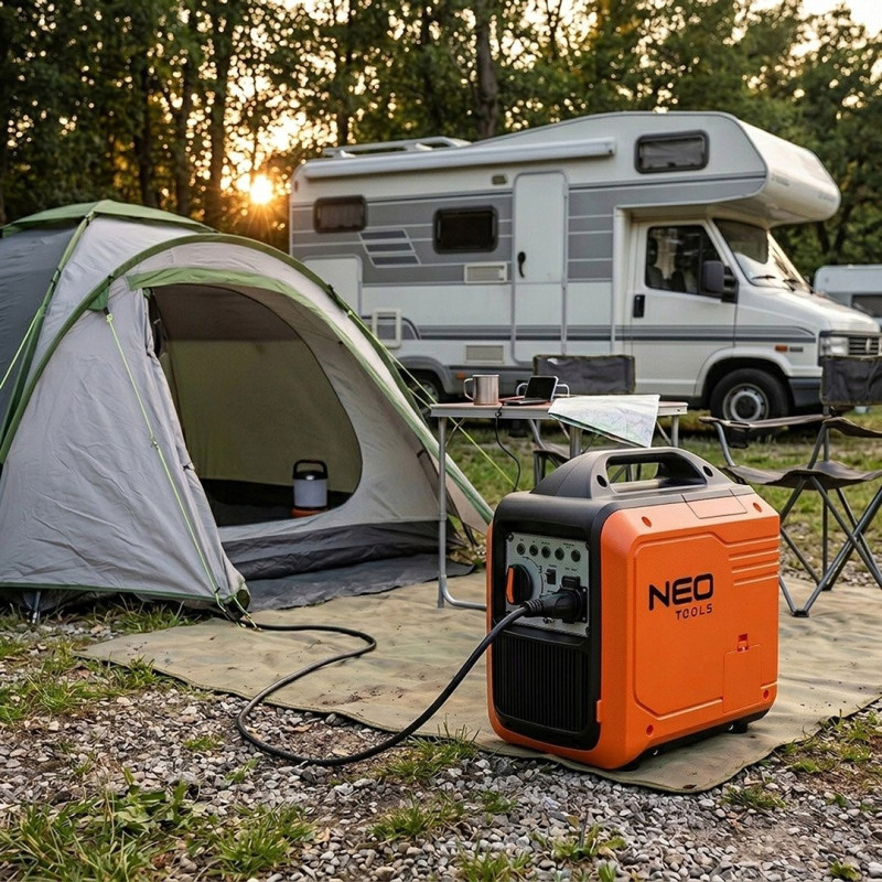 Генератор бензиновий інверторний Neo Tools 230В, 1.8/2.0кВт, ручний стартер, 18кг, 04-733