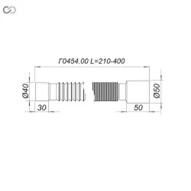SOLOPLAST Відведення гофроване Г0454.00, 210-400мм
