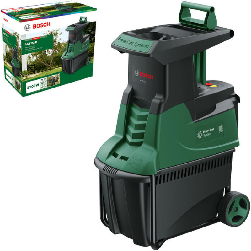 BOSCH Подрібнювач садовий AXT22D 2200Вт 40 об/хв 38мм 53 л. 31.3кг ріжуча система Turbine-Cut низькошумний (0600803003)