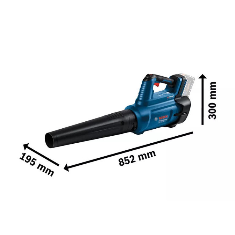 BOSCH Повітродув садовий акумуляторний AdvancedLeafBlower 18В-750 198 км/год 2.8кг без АКБ і ЗП (06008D2000)