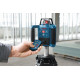 BOSCH Нівелір лазерний ротаційний Professional GRL 250 HV, 30м/з приймачем 125м, ±0.1мм/м, 150/300/600 об/хв, IP54, 1.8кг, кейс, пульт RC1, окуляри, мішень (0601061600)