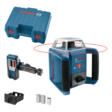 BOSCH Нівелір лазерний ротаційний Professional GRL 400 H, 20м/з приймачем 400м, ±0.08мм/м, 600 об/хв, IP54, 2кг, кейс, приймач LR1, АКБ, ЗП (0601061800)