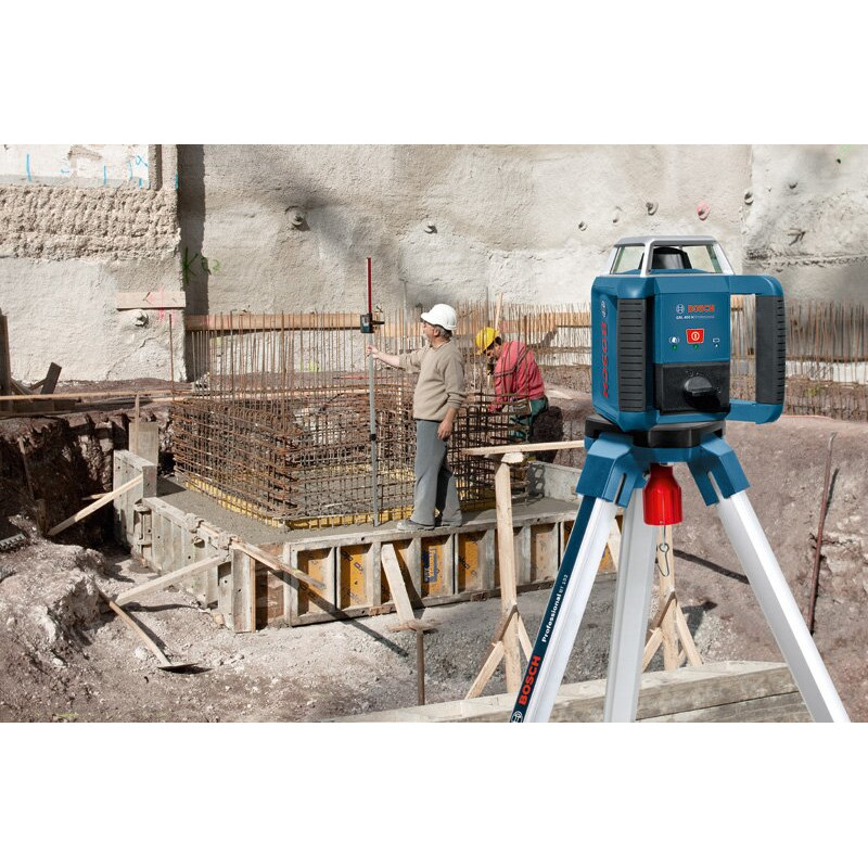 BOSCH Нівелір лазерний ротаційний Professional GRL 400 H, 20м/з приймачем 400м, ±0.08мм/м, 600 об/хв, IP54, 2кг, кейс, приймач LR1, АКБ, ЗП (0601061800)