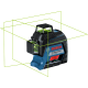 BOSCH Нівелір лазерний GLL 3-80 G, до 30м з приймачем 120м, ±0.3мм/м, кейс, 0.82кг (0601063Y00)