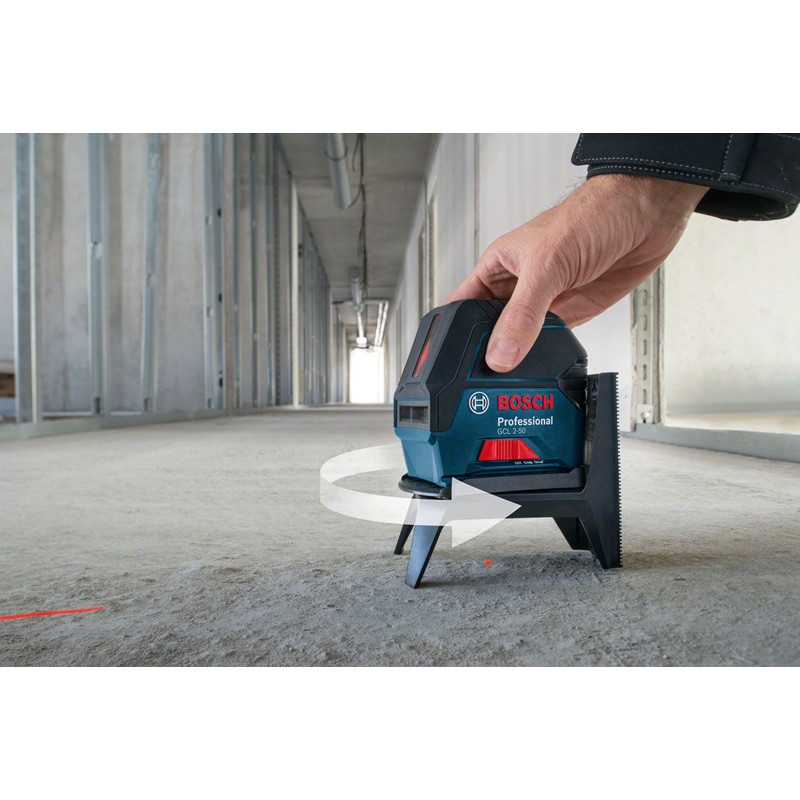 BOSCH Нівелір лазерний GCL 2-50 + RM1 + BM3 + LR6 + кейс, ± 0.3 мм на 30м, до 15 м, 0.5 кг (0601066F01)