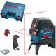 BOSCH Нівелір лазерний GCL2-50+RM1+BM3 до 20м, ±0.3мм/м, 4AAx1.5В, IP54, чохол, мішеннь, кейс, 0.6кг (0601066F02)