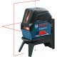BOSCH Нівелір лазерний GCL2-50+RM1+BM3 до 20м, ±0.3мм/м, 4AAx1.5В, IP54, чохол, мішеннь, кейс, 0.6кг (0601066F02)