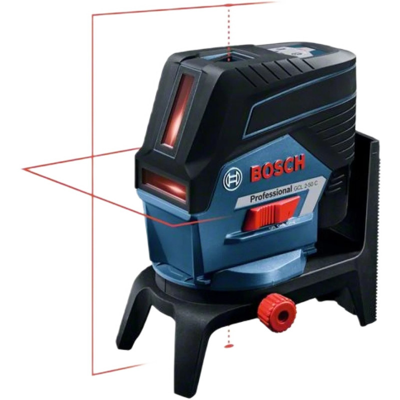 BOSCH Нівелір лазерний GCL2-50C+RM2+BT150 до 10м, ±0.3мм/м, 4AAx1.5В, IP54, штативі, чохол, мішеннь, 0.6кг (0601066G02)