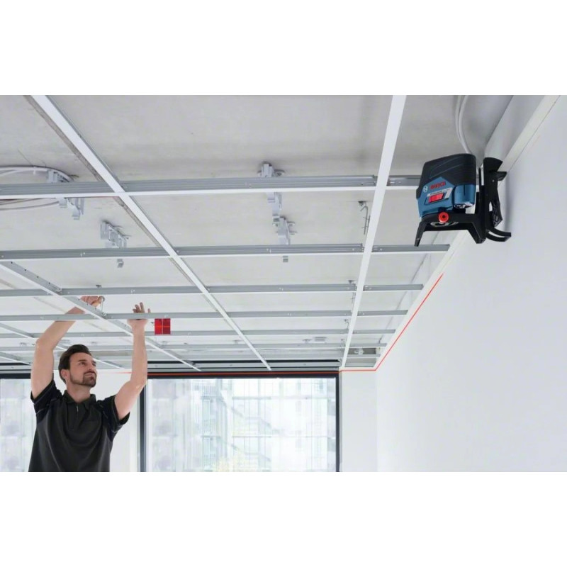 BOSCH Нівелір лазерний GCL2-50C+RM2 до 20м, ±0.3мм/м, 4AAx1.5В, IP54, чохол, мішеннь, кейс, 0.6кг (0601066G03)