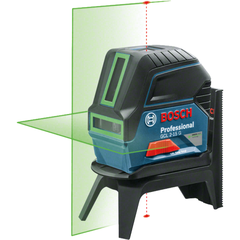 BOSCH Нівелір лазерний GCL 2-15G + RM1 + кейс, до 15м, ± 0,3 мм/м, IP 54, зелений промінь (0601066J00)