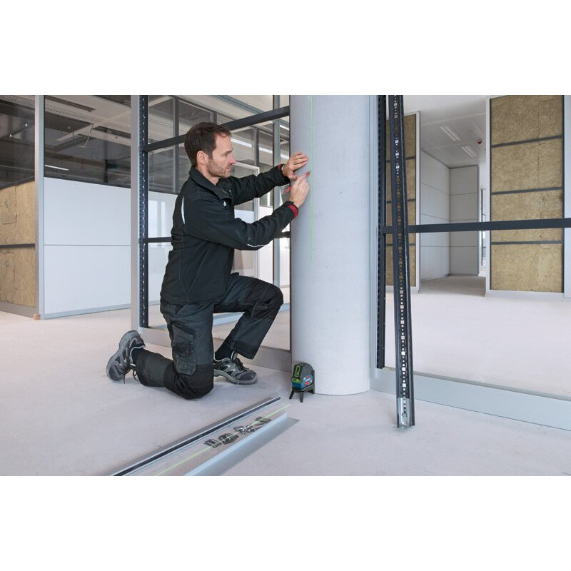 BOSCH Нівелір лазерний GCL 2-15G + RM1 + кейс, до 15м, ± 0,3 мм/м, IP 54, зелений промінь (0601066J00)