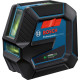 BOSCH Нівелір лазерний Professional GCL 2-50 G, до 15 м, ± 0.3 мм/м, в чемодані з тримачем RM 10, затиском DK 10, чохлом, мішенню, 0.58 кг (0601066M02)