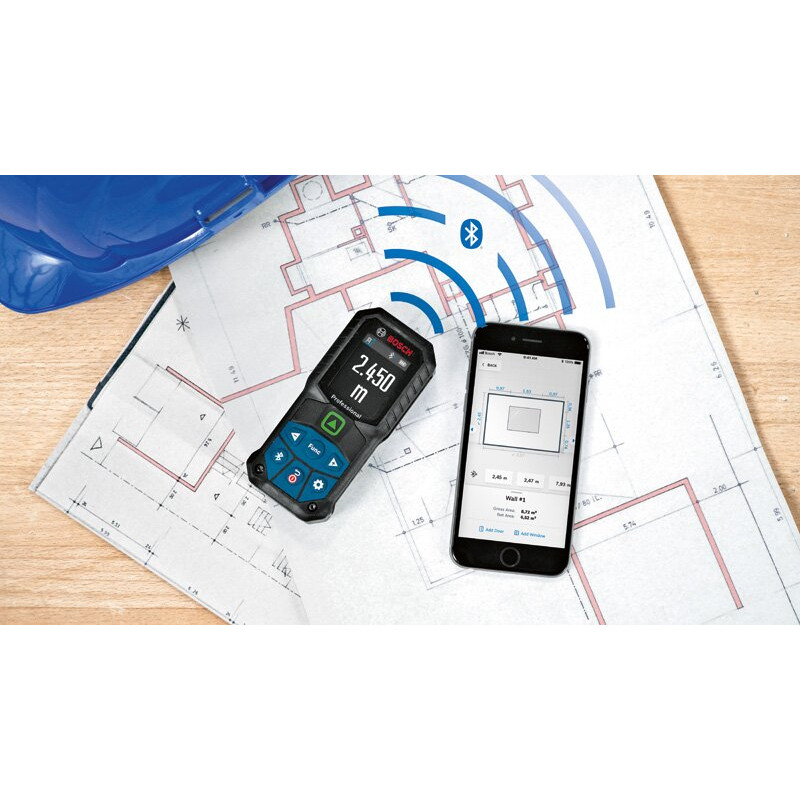 BOSCH Далекомір лазерний GLM 50-27 CG, ±1.5 мм, 0.05-50 м, IP 65, 0.17кг (0601072U00)